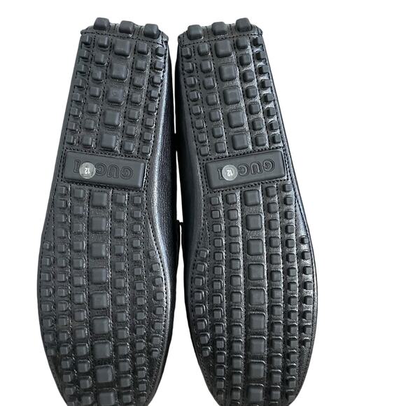 GUCCI Horsebit Moccasin Quentin Driving Loafers Black Men\'s Size G12 US 12.5 NEW main image 12